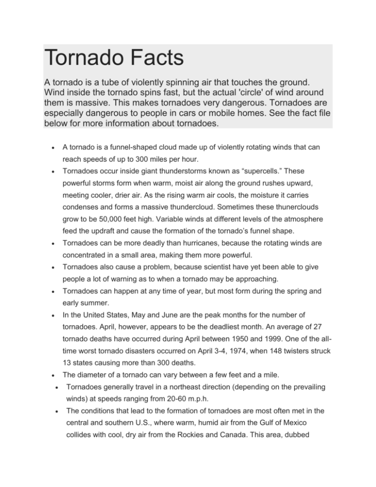 Tornado Facts