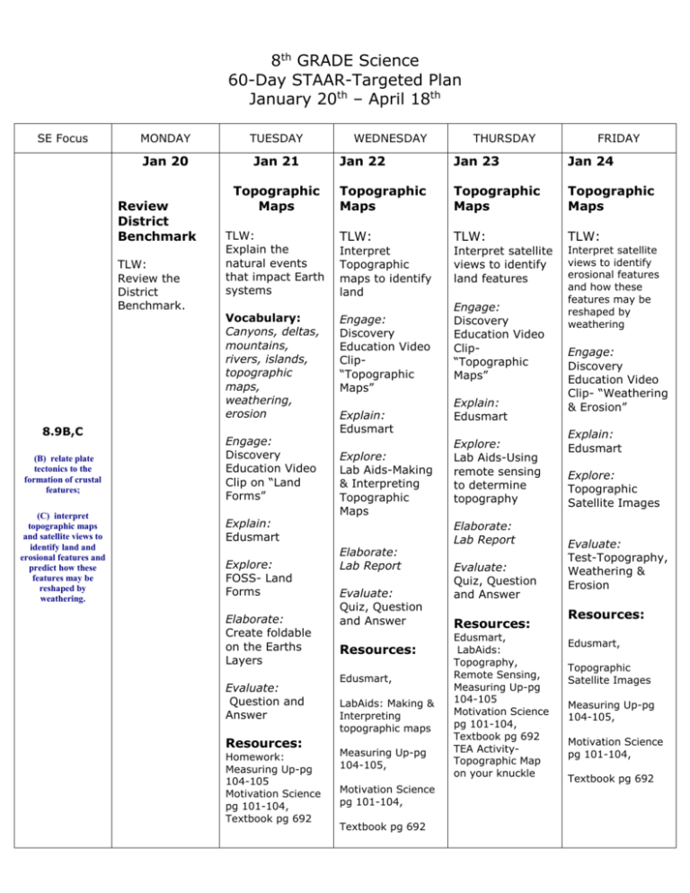 60 Day STAAR Targeted Plan
