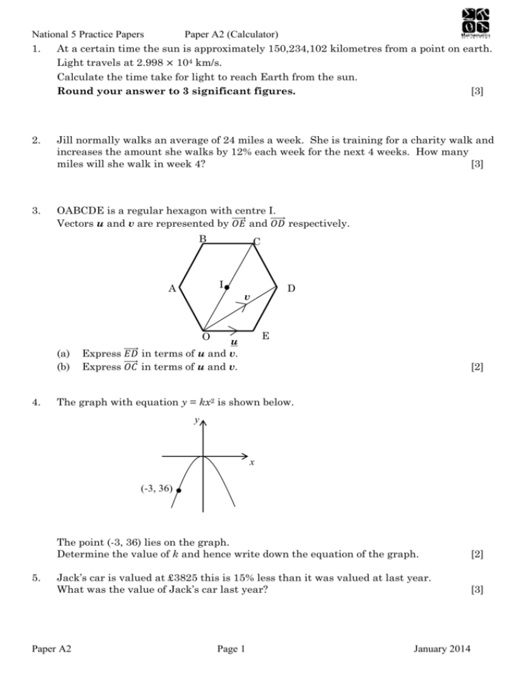 N5 Practice Paper A2