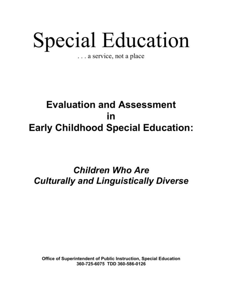 Assessment in Early Childhood Education