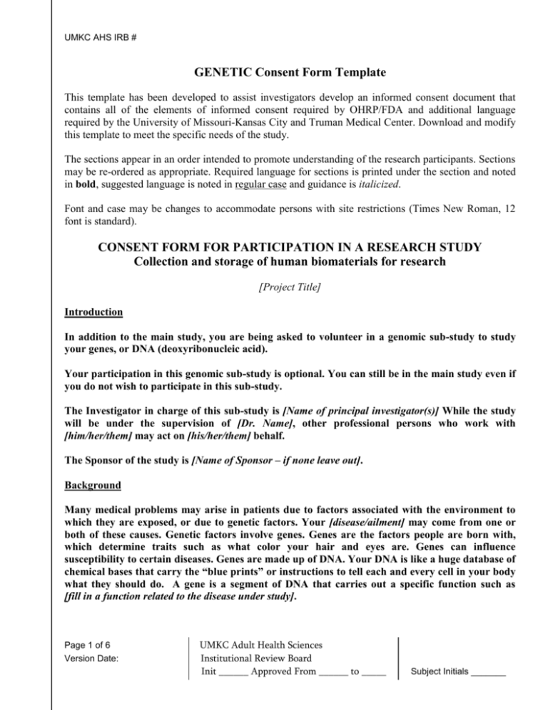 genetic-consent-form-template-umkc-research