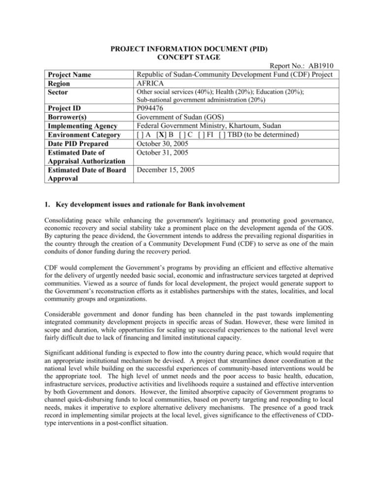 Project Information Document (pid) - Documents & Reports