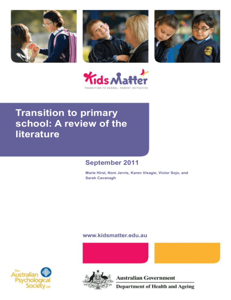 literature review transition from early childhood education to school