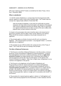 subsidiarity assessing