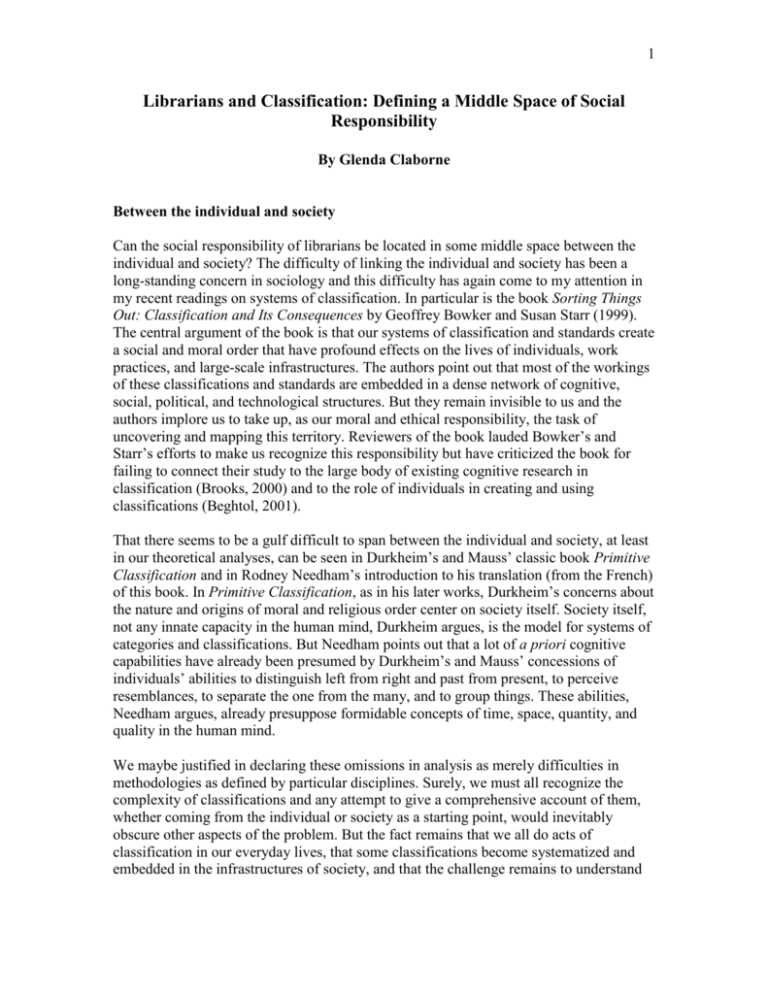 essay on importance of classification