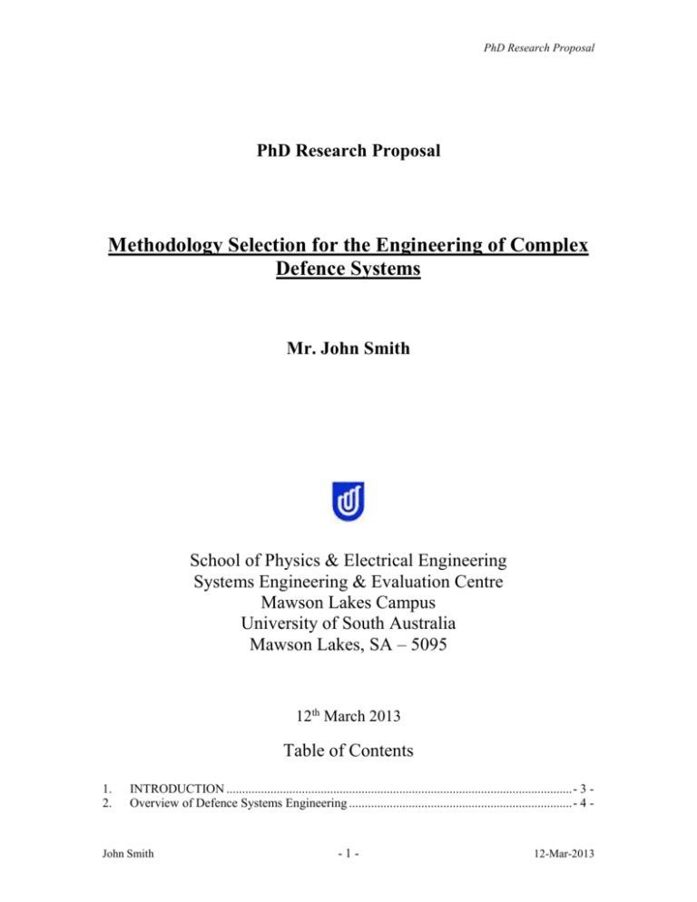 research proposal phd engineering