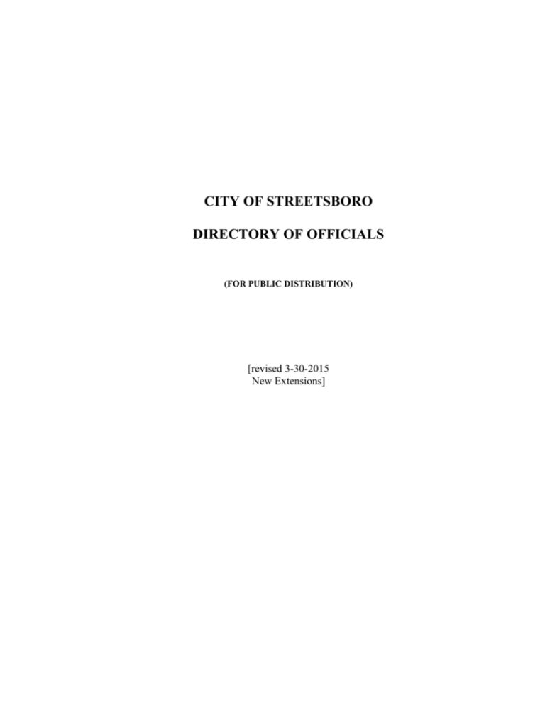 City Directory