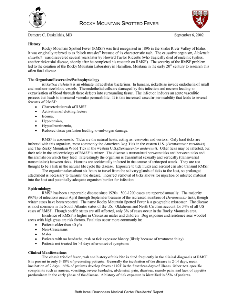 Rocky Mountain Spotted Fever