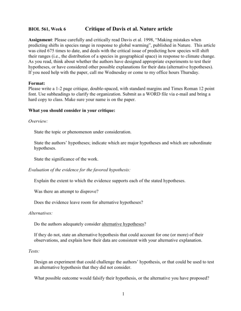 2. Directions for written critique Cal State LA