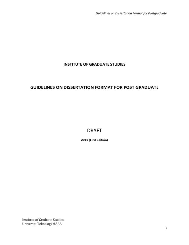 uf graduate school dissertation format
