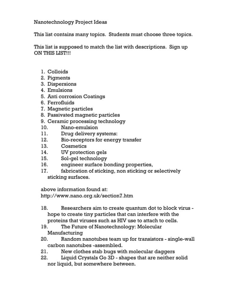 project-idea-sign-up-sheet