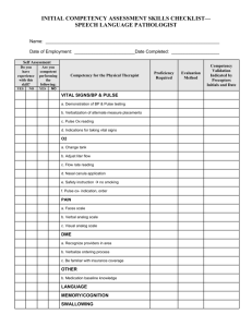 competency checklist competencies fieldwork studylib