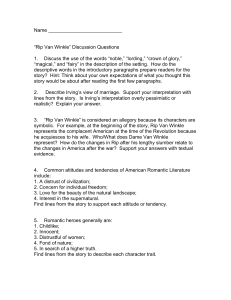 Analyzing Rip Van Winkle