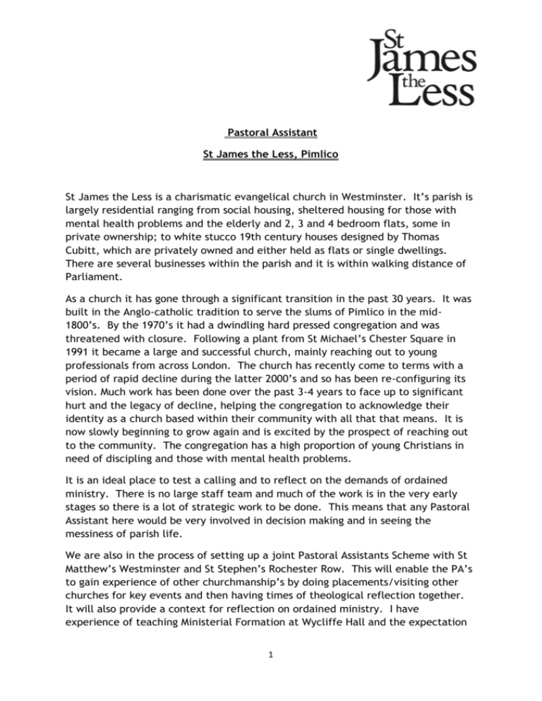 Pastoral Assistant Information