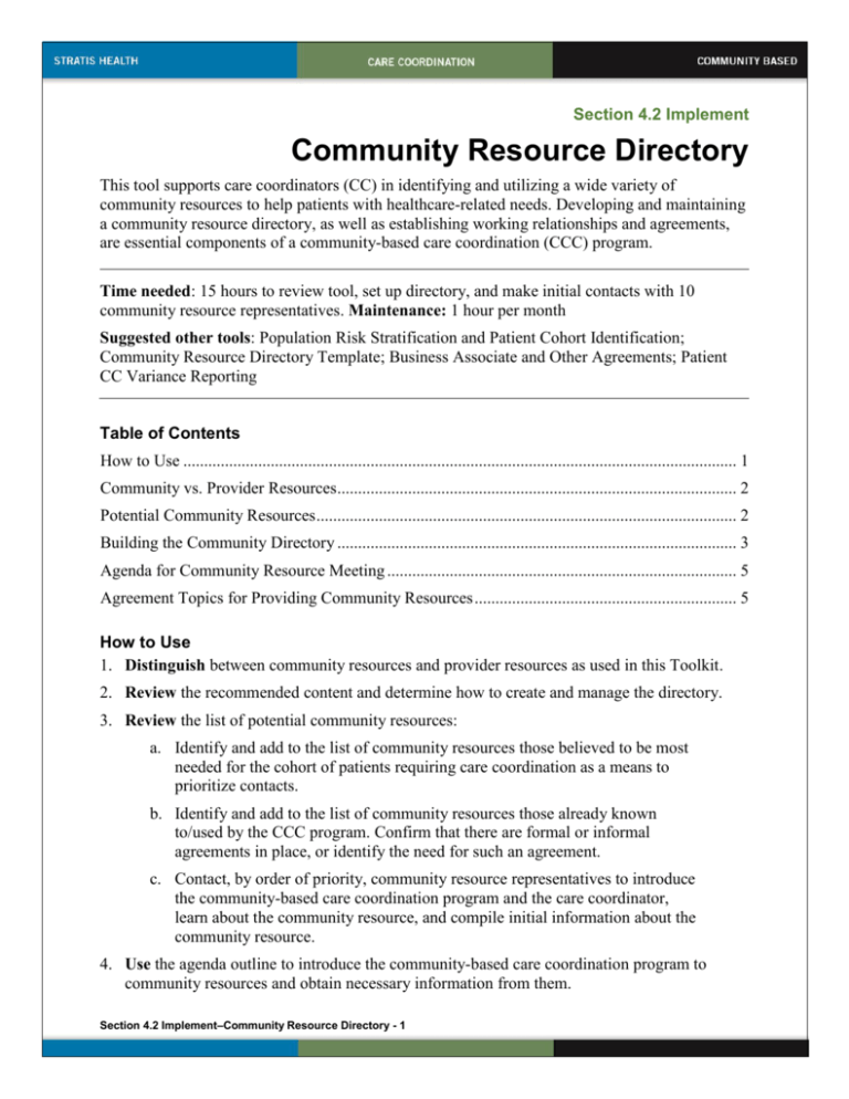 Community Resource Directory