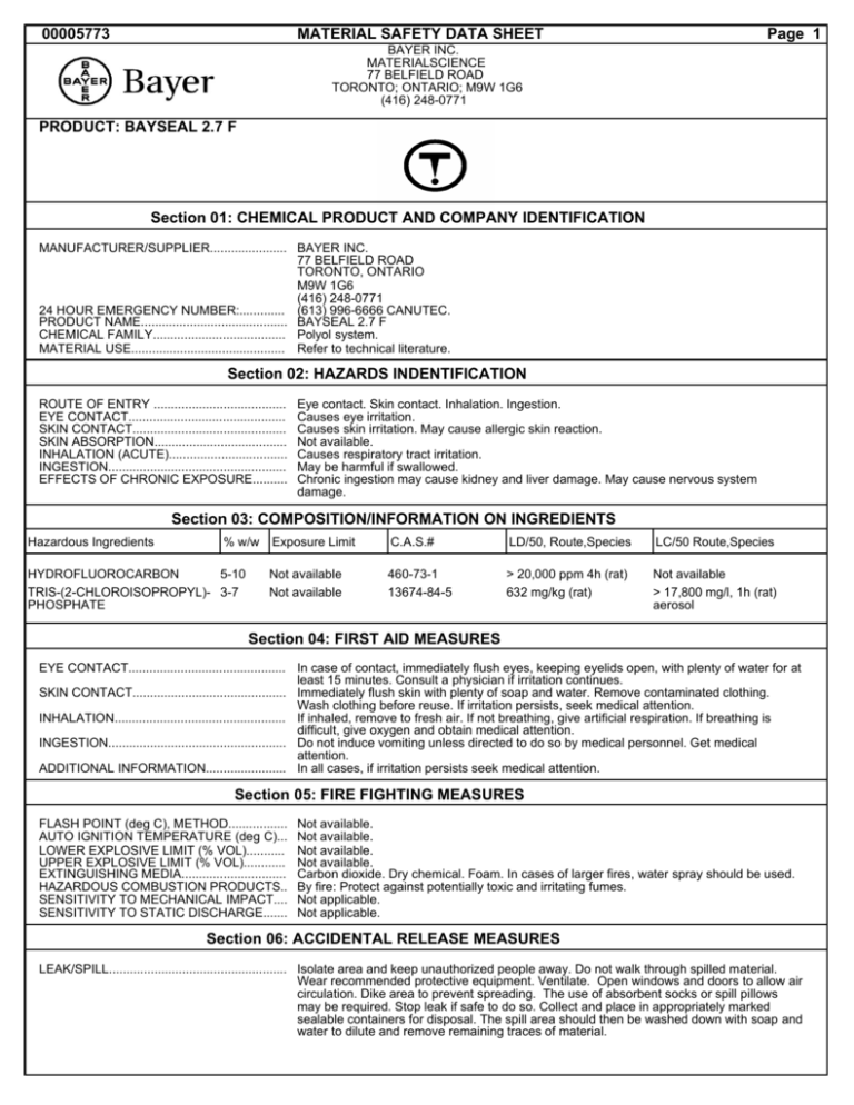 MSDS Sheet