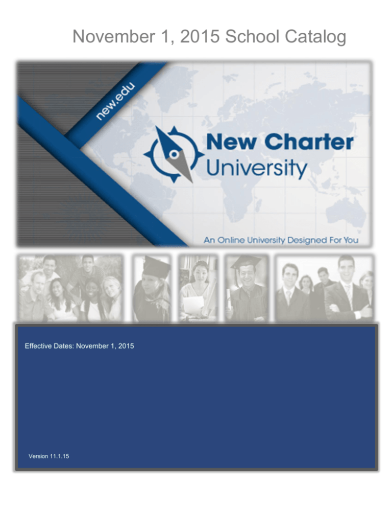 2016 School Catalog New Charter University