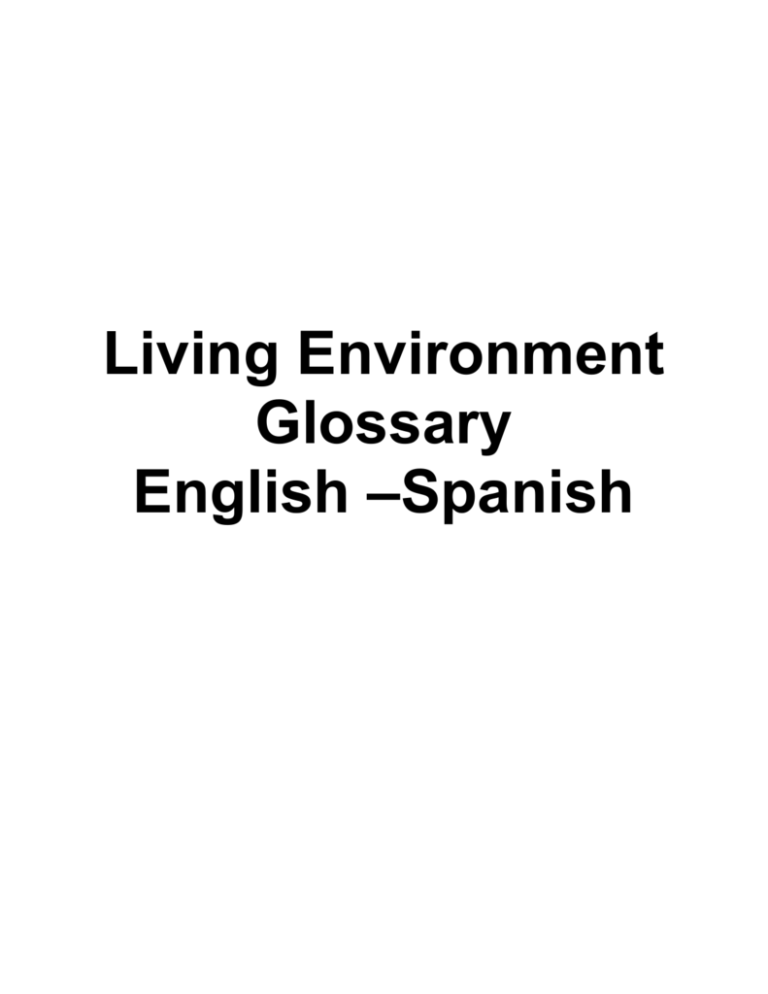 living-environment-glossary-english-spanish