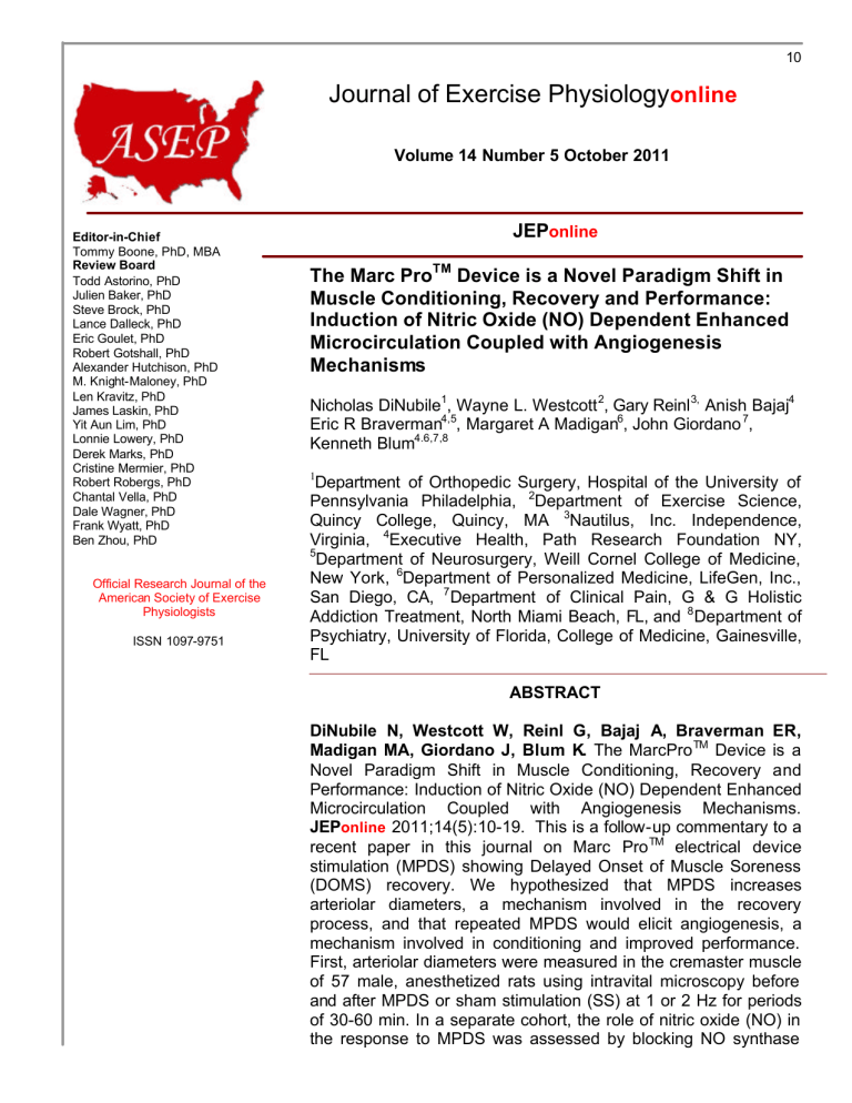 Journal of Exercise