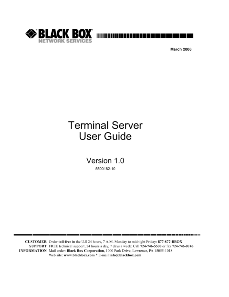 Terminal Server User Guide