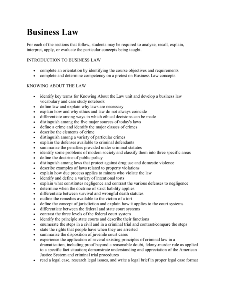 Business Law