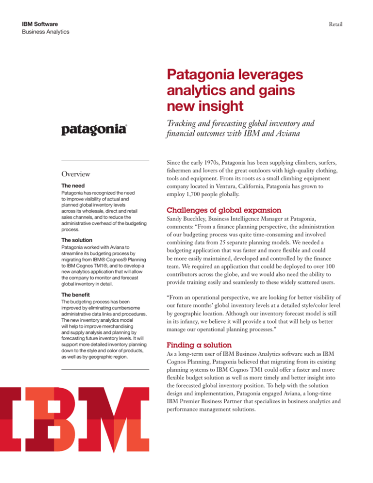 case study good growth at patagonia