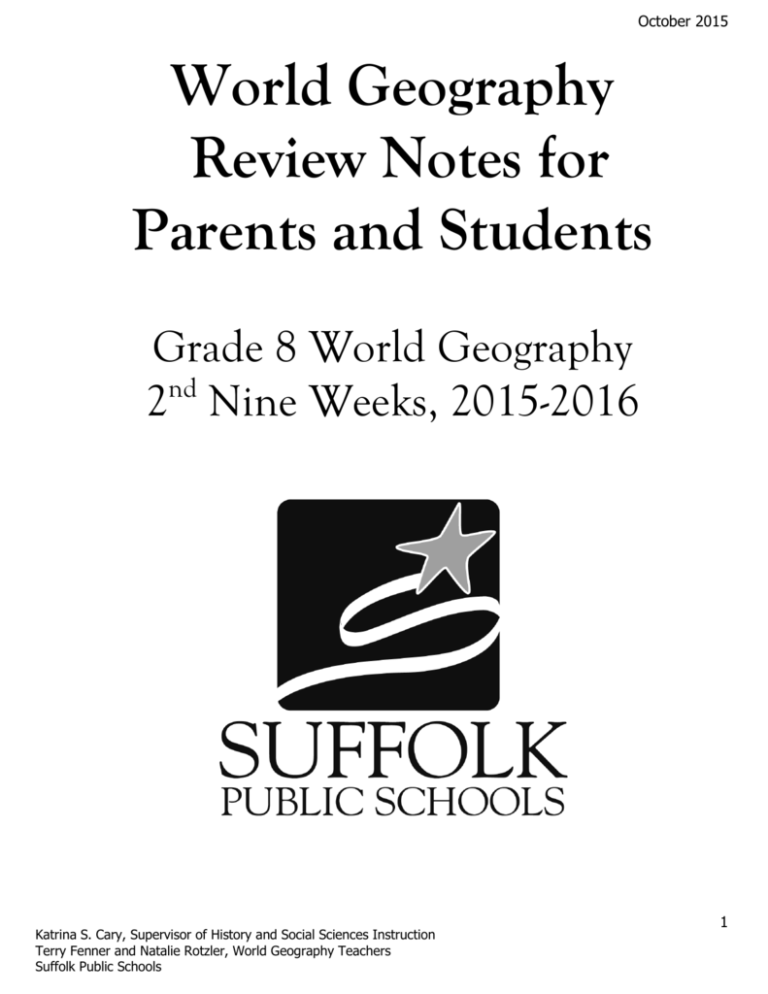 World Geography Review Notes For Parents And Students