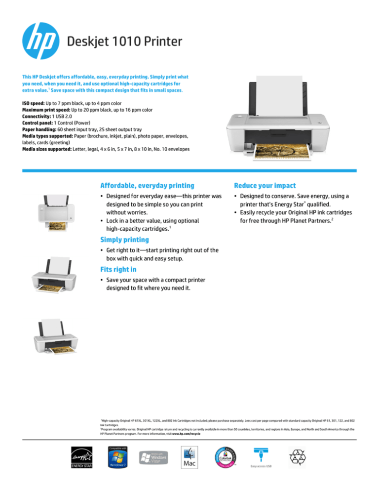 Deskjet 1010 Printer 