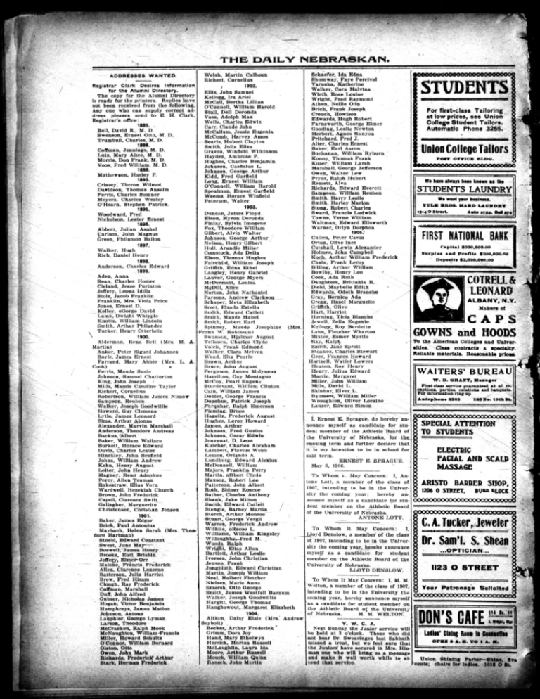 students i Nebraska Newspapers