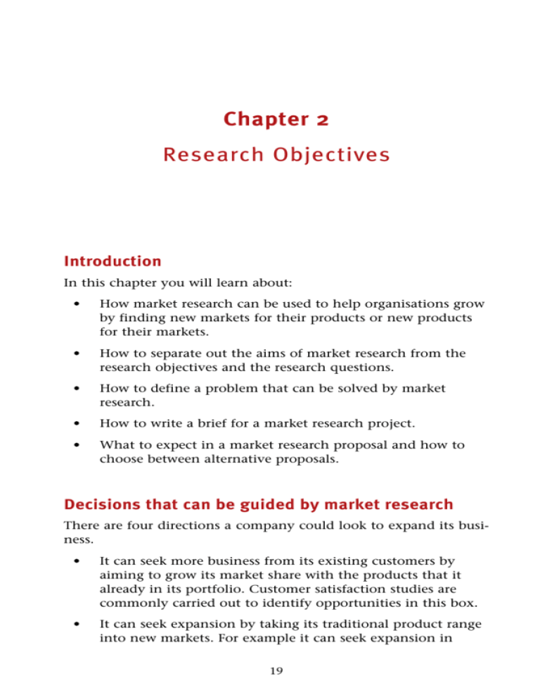 study research objectives essay sample