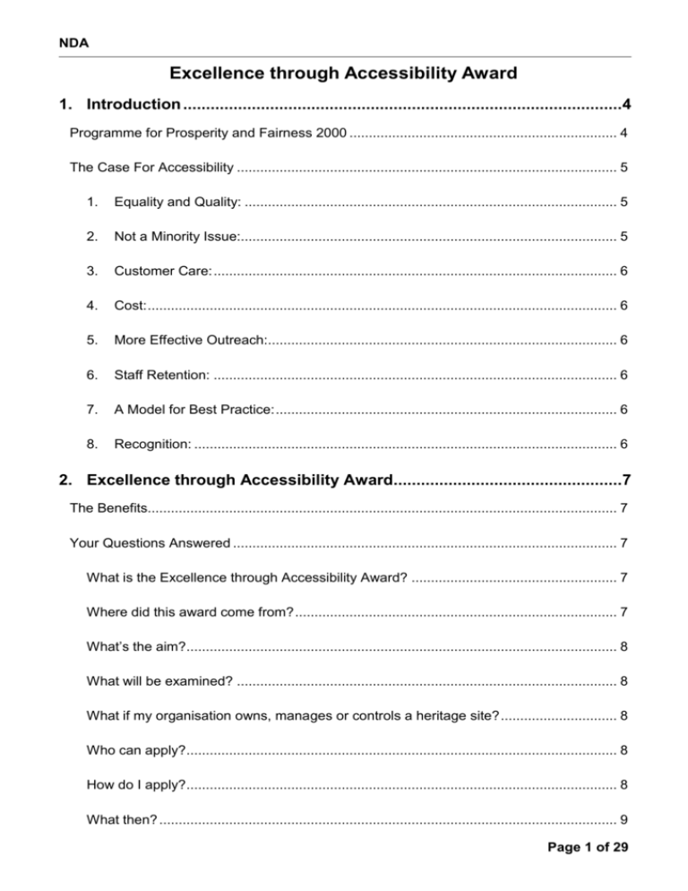 2. Excellence through Accessibility Award