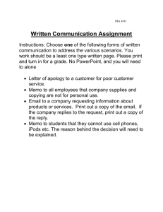 assignment of business communication