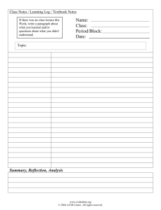 8th Grade AVID Curriculum Map