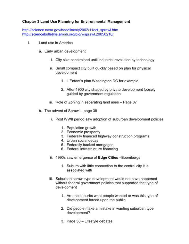 Chapter 3 Land Use Planning for Environmental Management