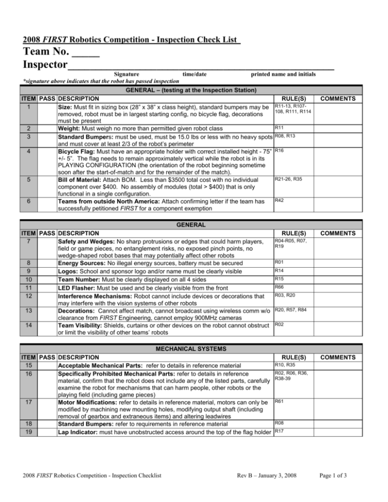 first-robotics-competition-robot-inspection-checklist