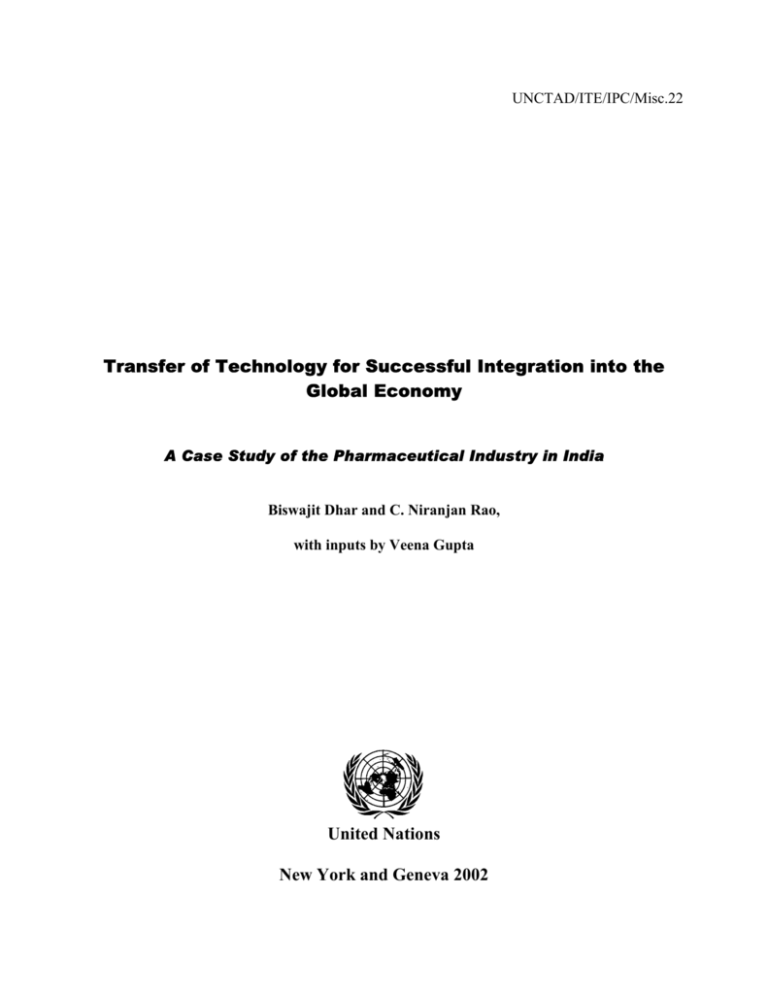 research paper on transfer of technology