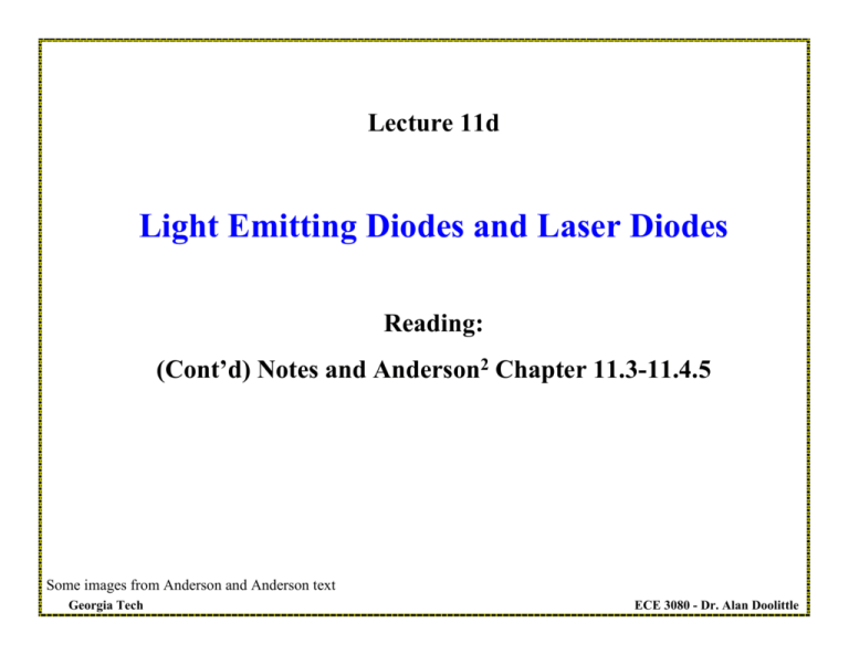 Light Emitting Diodes And Laser Diodes