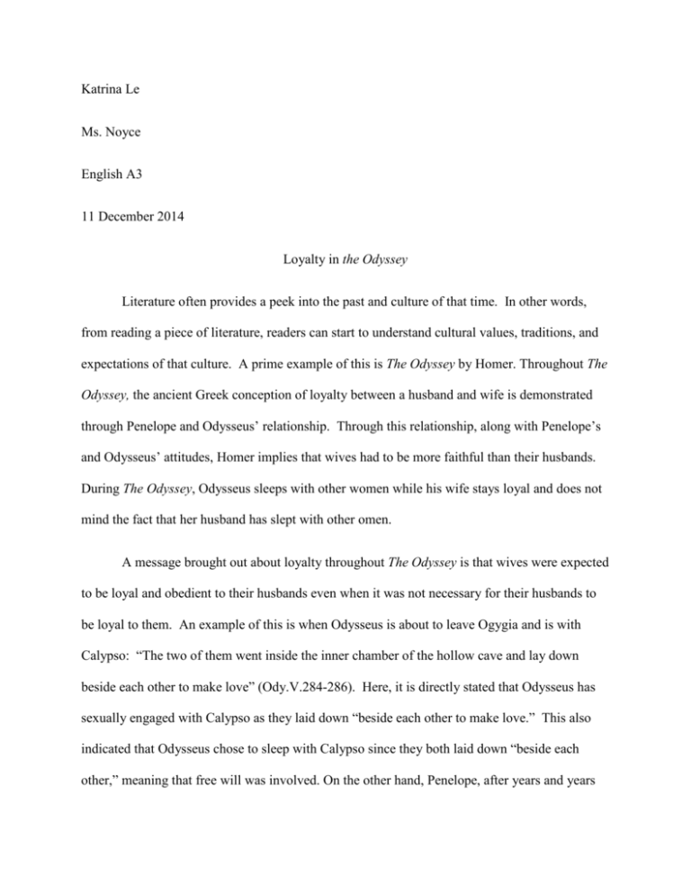 introduction for odyssey essay