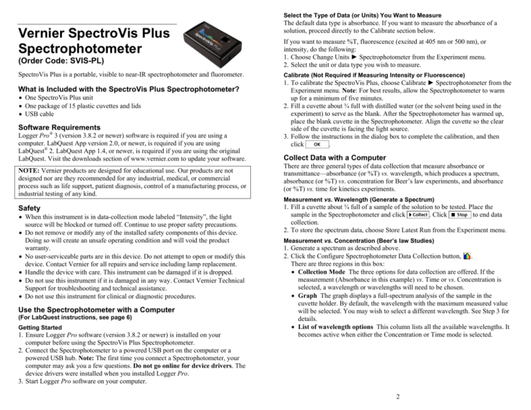 SpectroVis Manual