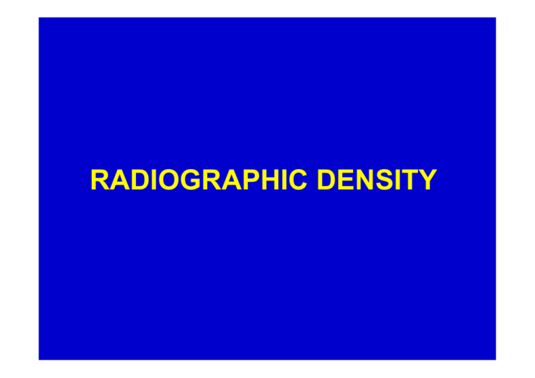 radiographic density