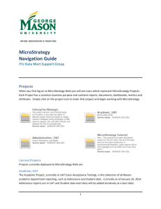 Introduction to MicroStrategy: Evaluation Guide