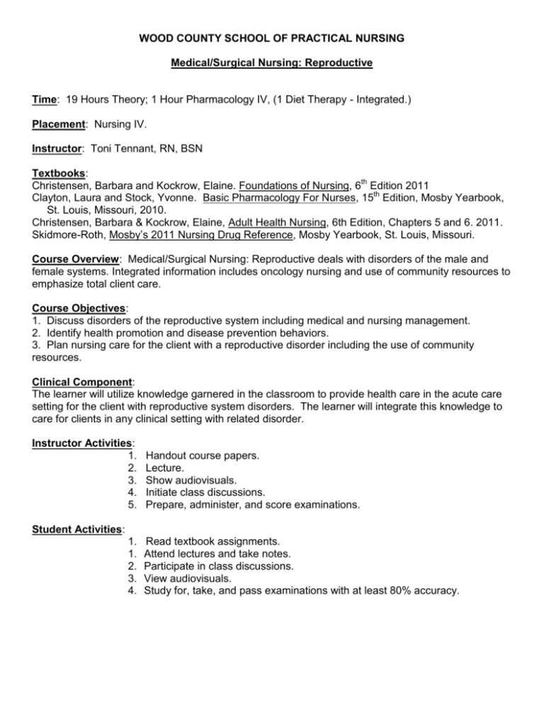 WOOD COUNTY SCHOOL OF PRACTICAL NURSING