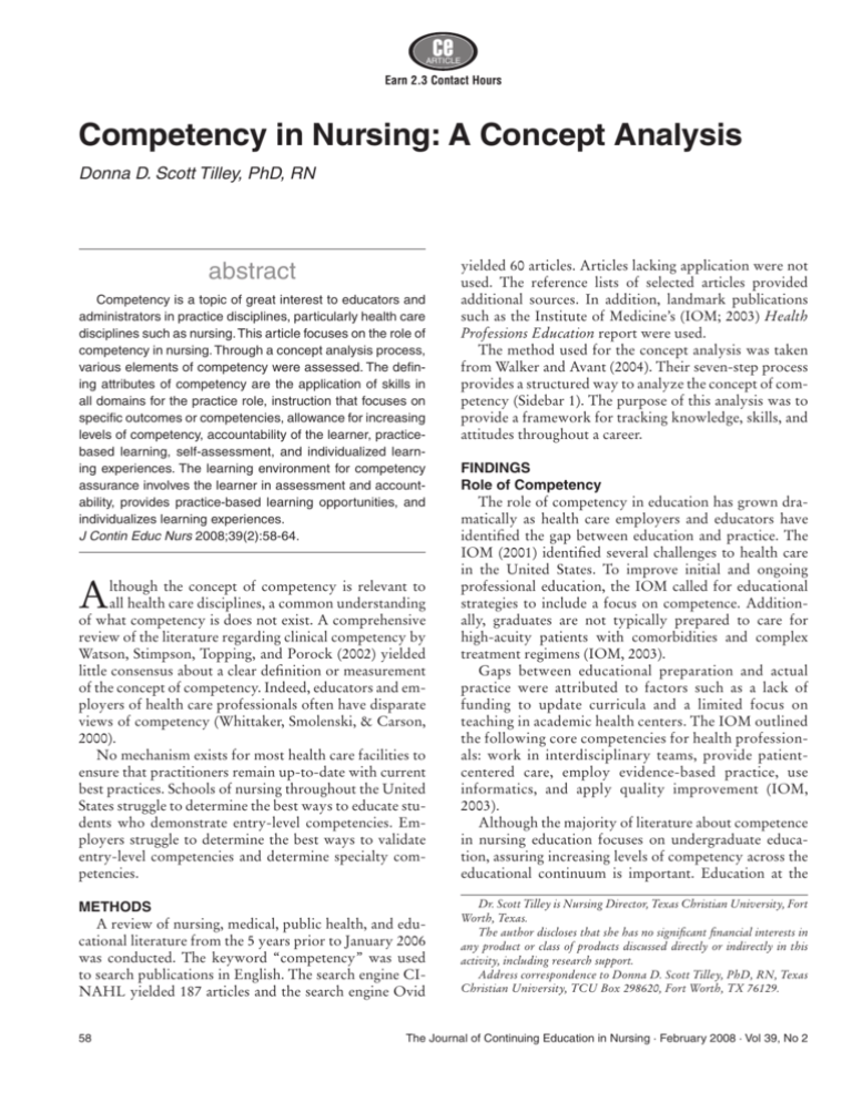 Competency In Nursing A Concept Analysis PDF Competency in nursing a concept analysis pdf