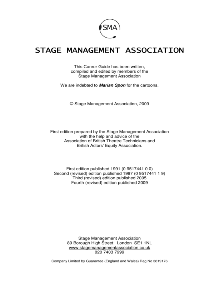 Stage Management a Career Guide