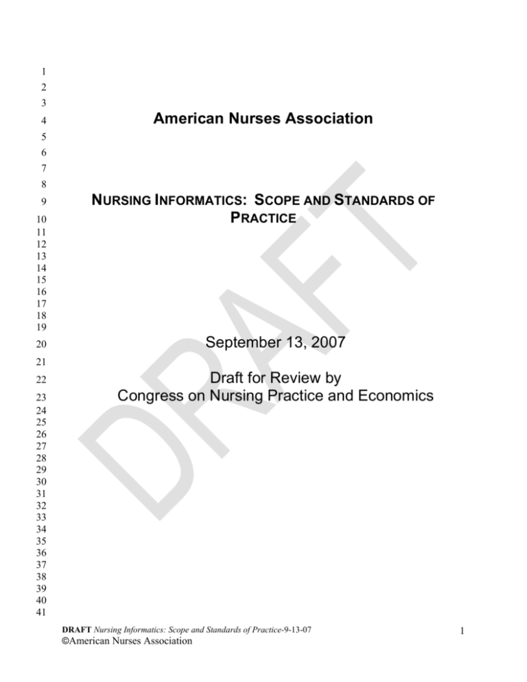 What Is The Purpose Of The Ana Scope And Standards Of Practice