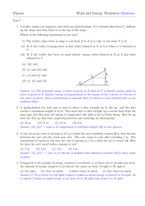 Conservation of Energy Worksheet