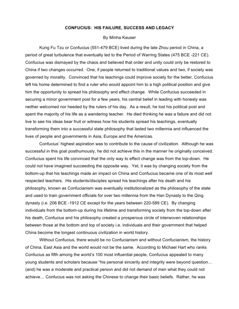 Essay on Confucius' Philosophy | Ivory Research