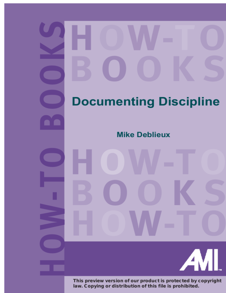 Documenting Discipline TRAINING SOLUTIONS Inc.