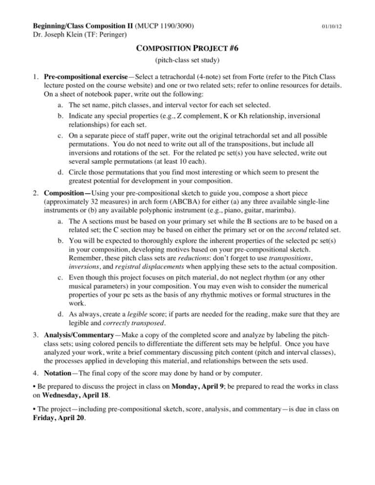 pitchclass set study