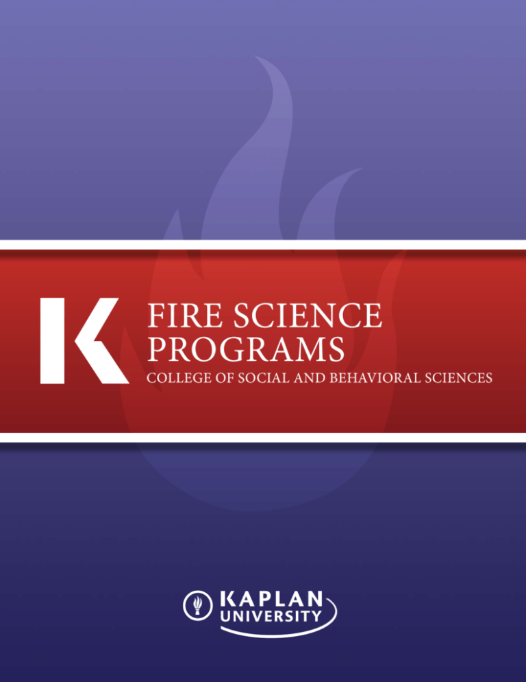 FIRE SCIENCE pRogRamS